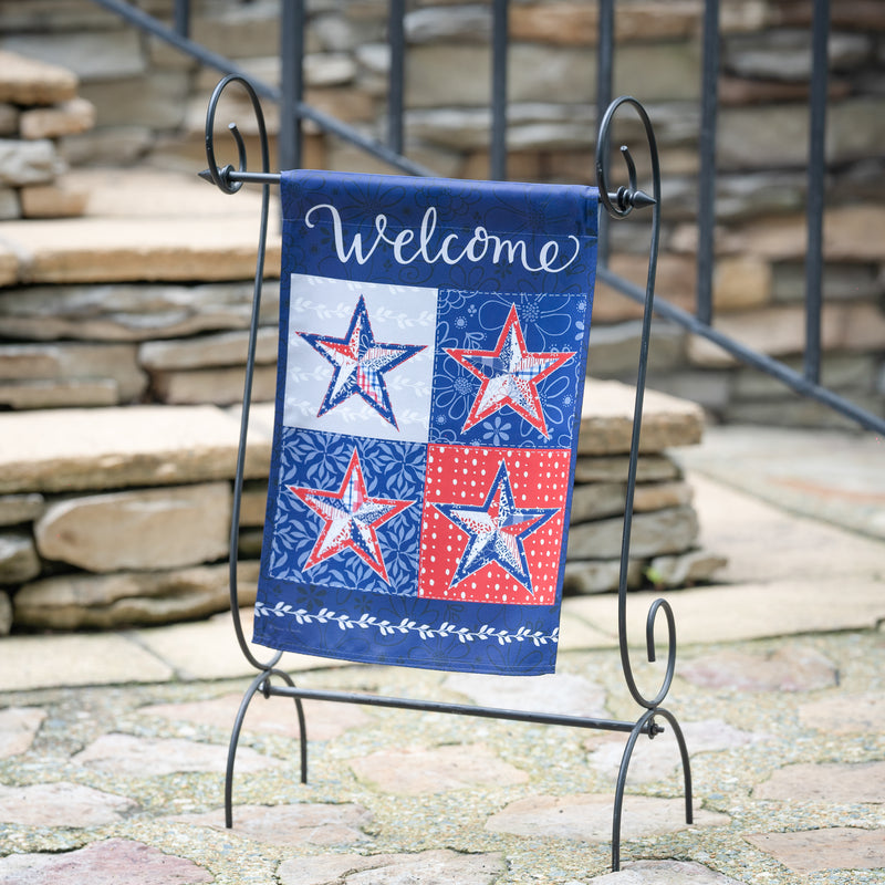 Red, White, and Blue Stars Suede Garden Flag,14s11307