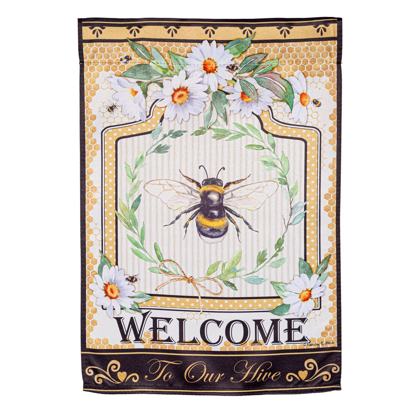 Humble Bee Suede Garden Flag,14s11321