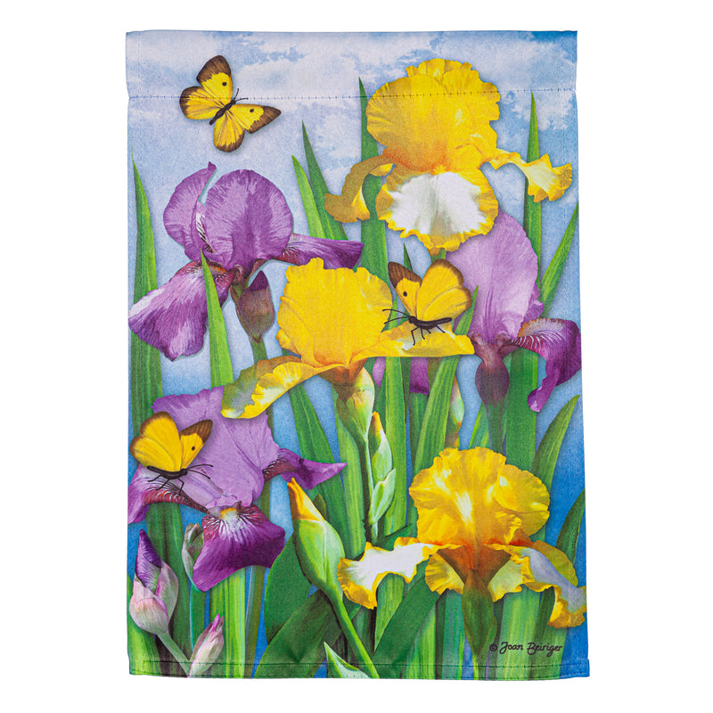 Irises in Spring Suede Garden Flag,14s11337