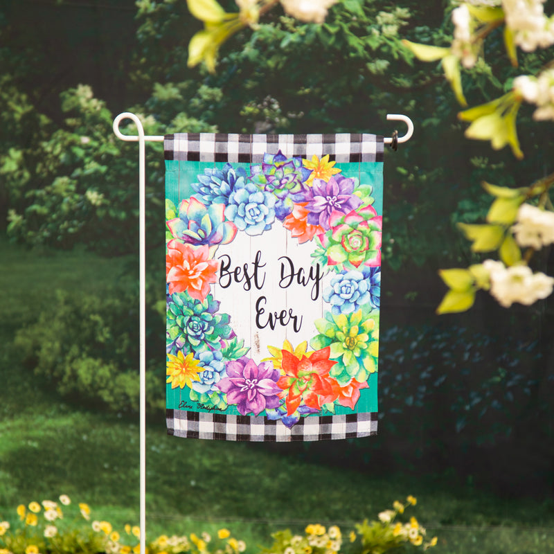 Best Day Ever Suede Garden Flag,14s11343