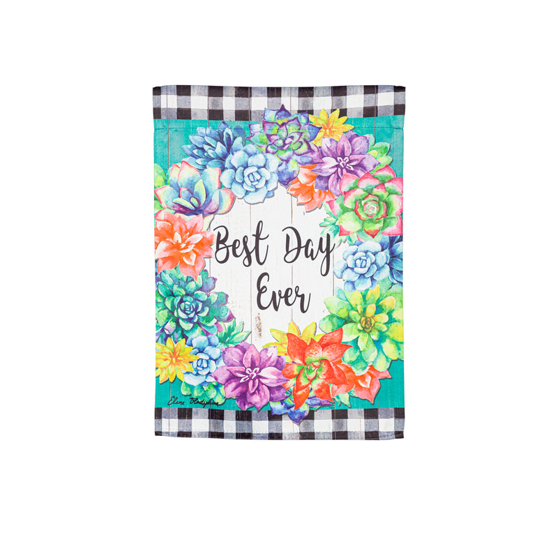 Best Day Ever Suede Garden Flag,14s11343