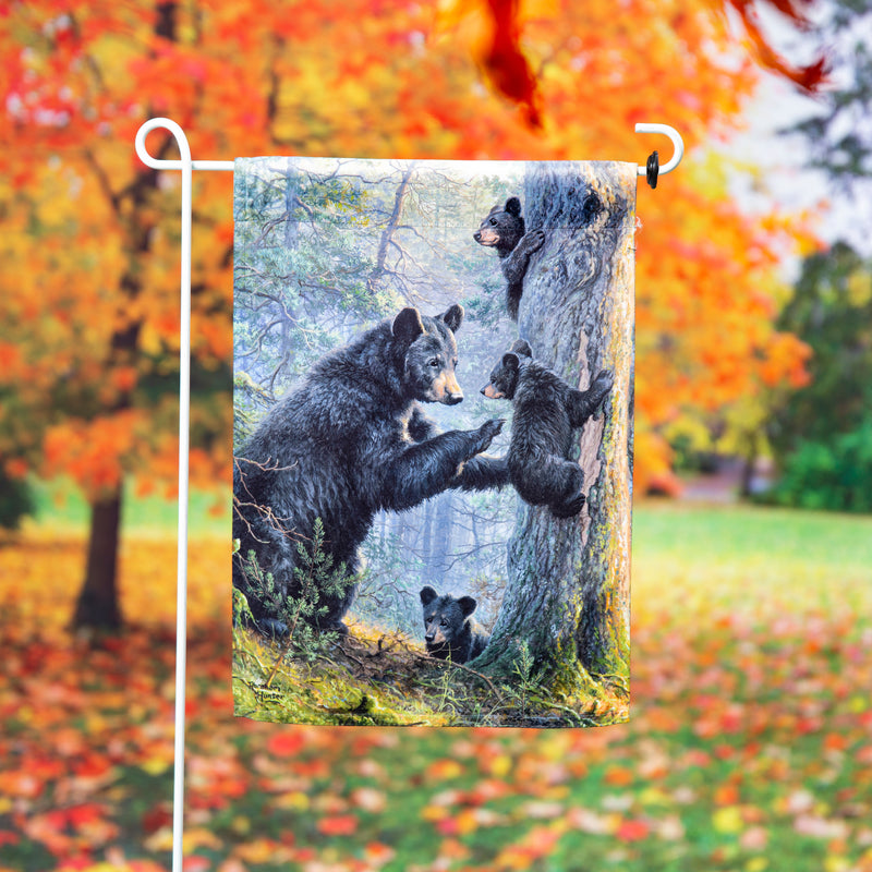 Bear Family Suede Garden Flag,14s11435