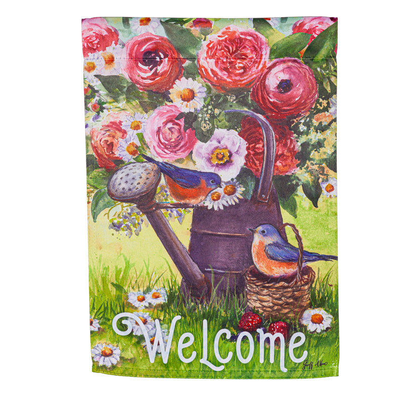 Watering Can Suede Garden Flag,14s11557