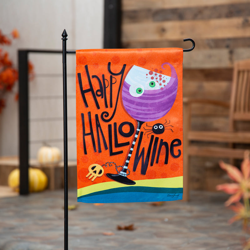 Happy Hallowine Suede Garden Flag,14s11912