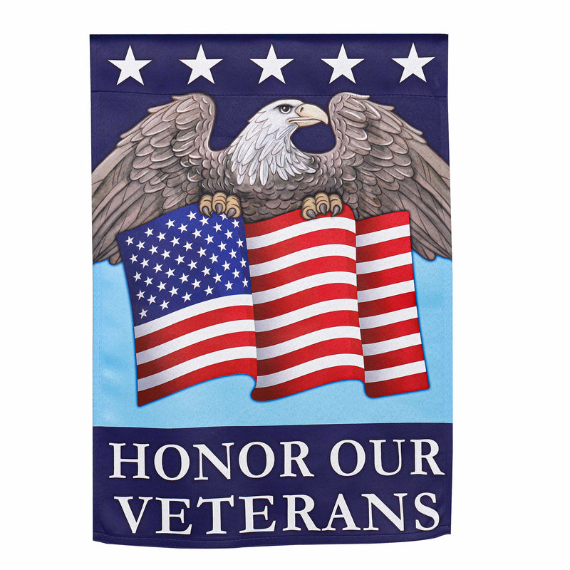 Honor Our Veterans Suede Garden Flag,14s12164