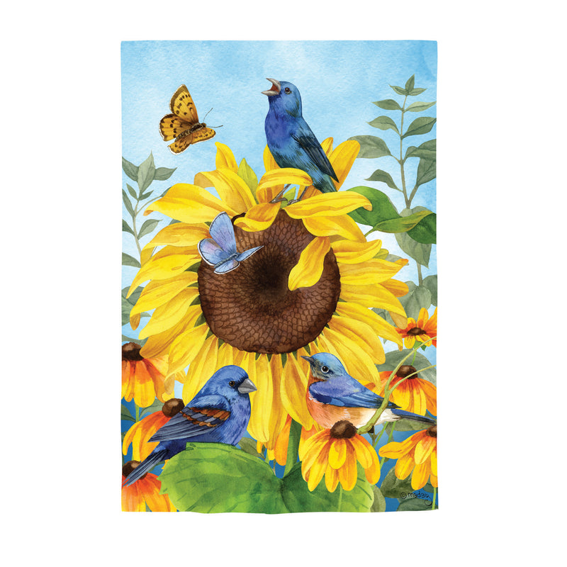 Sunflower Glory Suede Garden Flag,14s12383