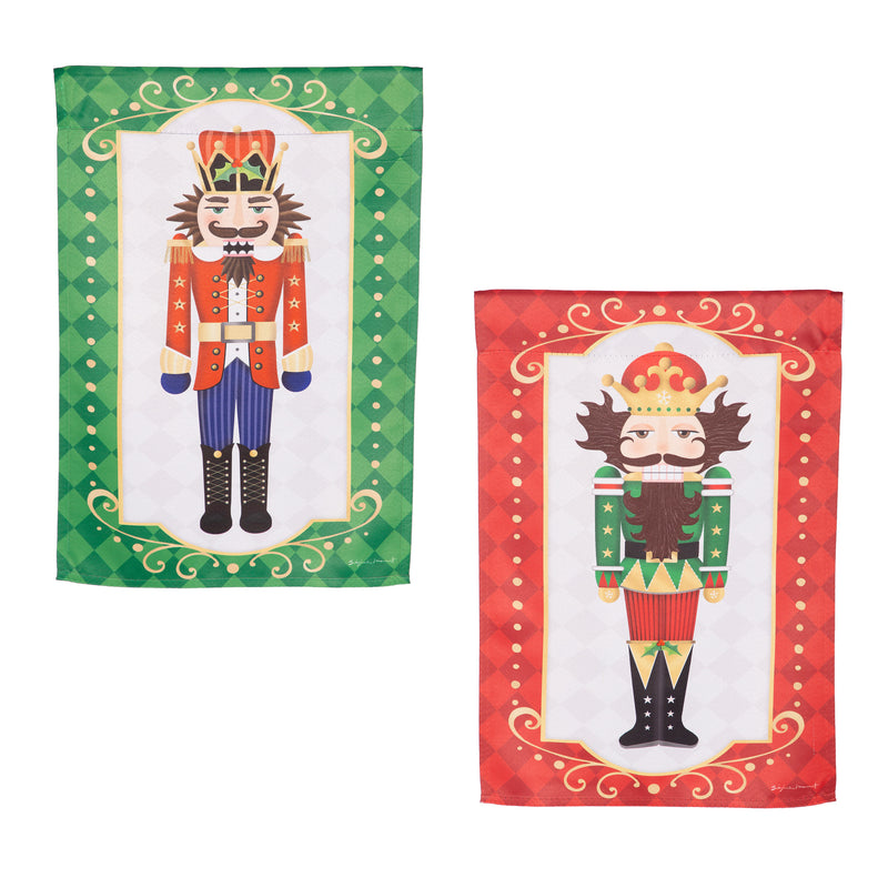 Trio Nutcracker Reversible Suede Garden Flag,14s12445fb