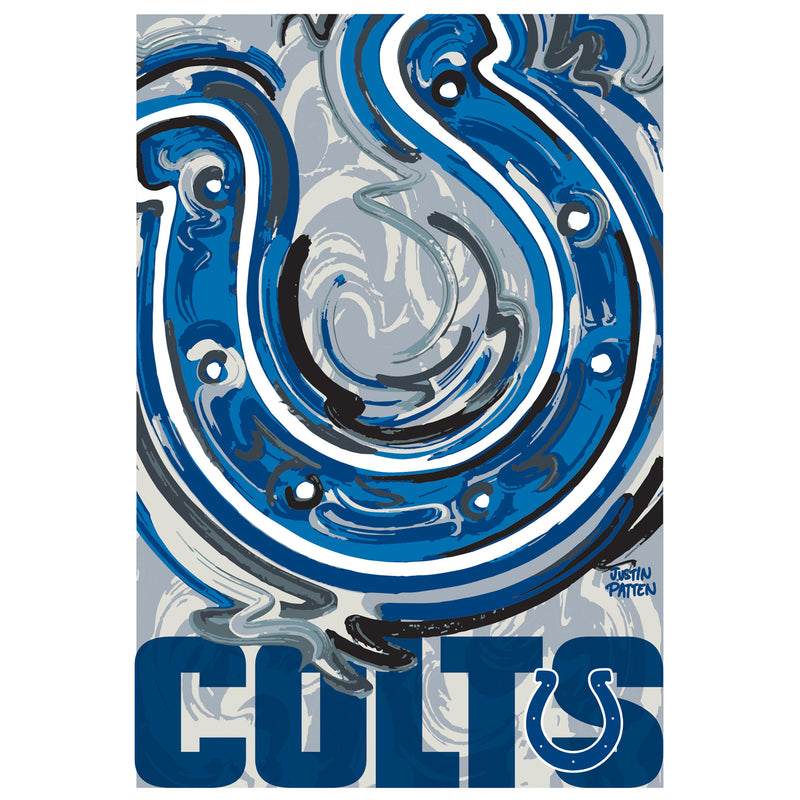 Indianapolis Colts, Suede GDN, Justin Patten Logo,14s3813jpal