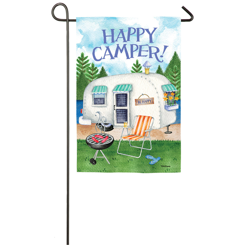 Happy Camper Garden Suede Flag,14s4792