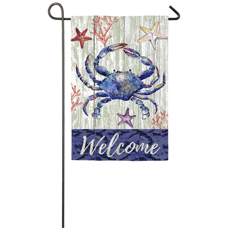 Welcome Crab Garden Suede Flag,14s4794