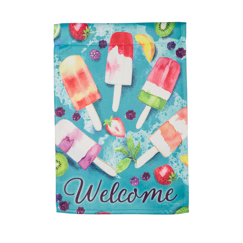 Popsicle Welcome Garden Suede Flag,14s9154