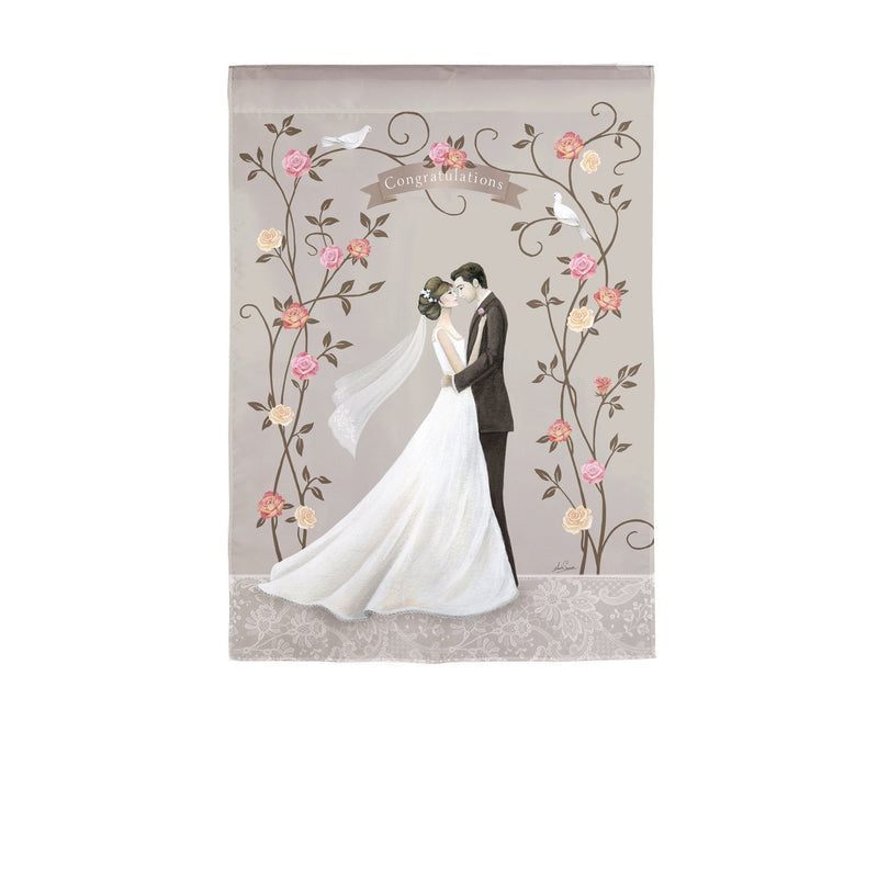 Wedding Day Garden Suede Flag,14s9847