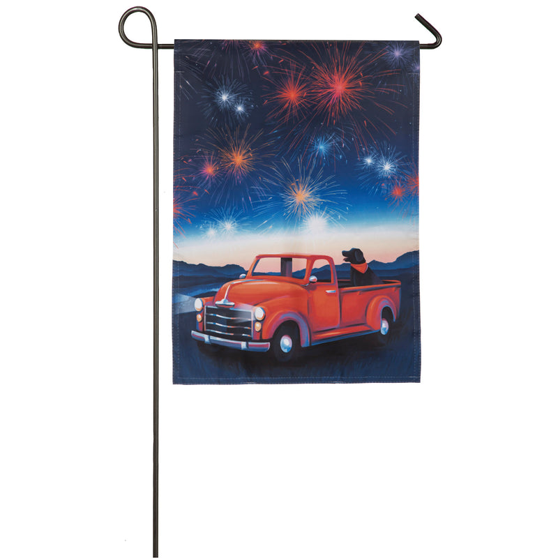 Festive Fireworks Solar LED Garden Flag,14sl8580