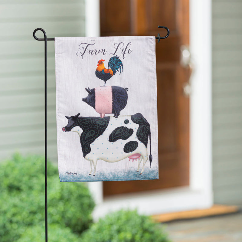 Farm Life Garden Strie Flag,14t10313