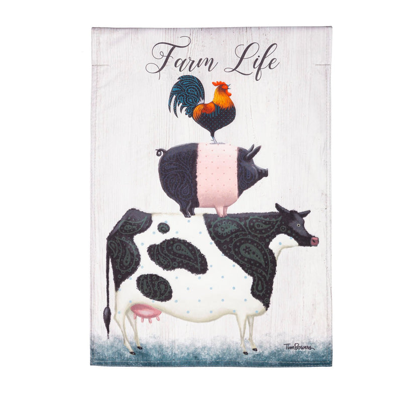 Farm Life Garden Strie Flag,14t10313