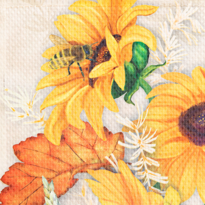 Autumn Sunflowers Garden Waffle Flag,14w11003