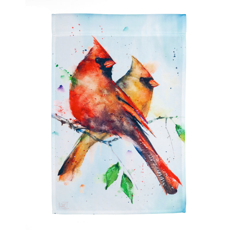 Cardinal Pair Garden Satin Flag,14a9689