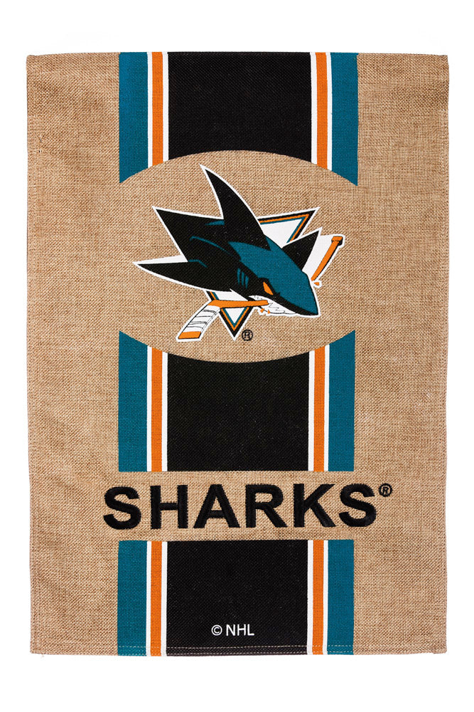 Flag, Burlap, Gar, San Jose Sharks,14b4373