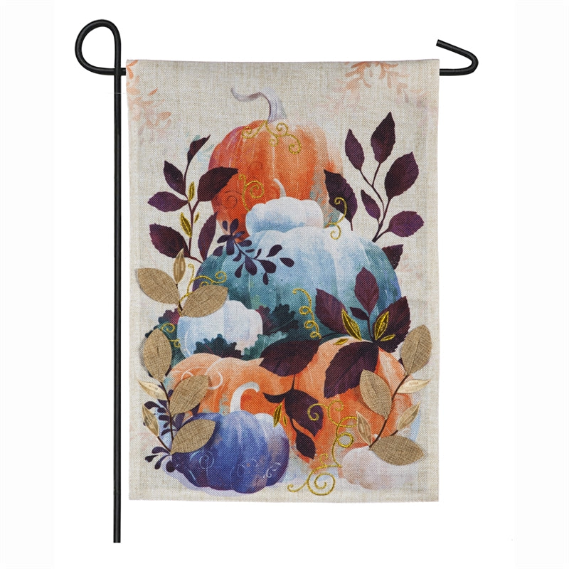 Copper Harvest Garden Burlap Flag,14b8773bl