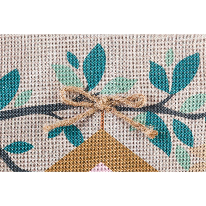 Chickadee Dot Birdhouse Garden Burlap Flag,14b8994