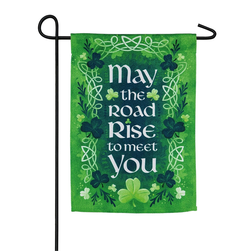 May the Road Rise to Meet You Garden Textured Suede Flag,14es8881