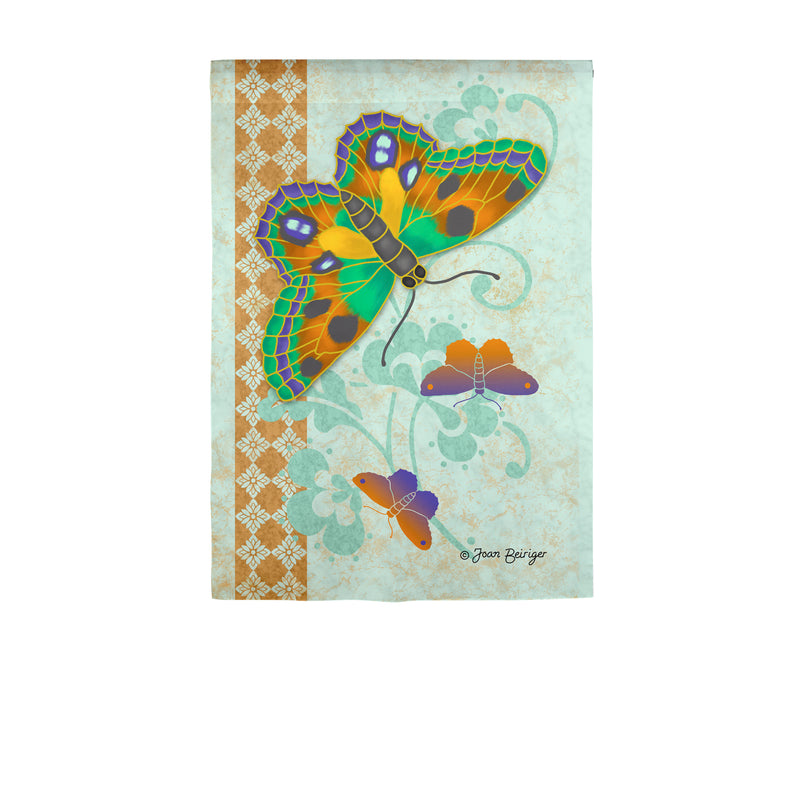 Butterflies Garden Textured Suede Flag,14es9623