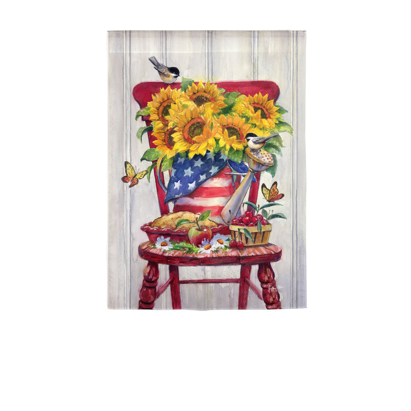 American Sunflowers Garden Textured Suede Flag,14es9888