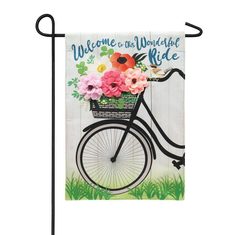 Wonderful Ride Garden Linen Flag,14l8971bl