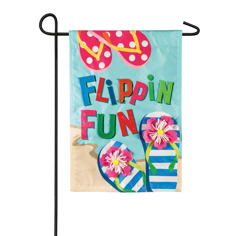 Flippin Fun Garden Linen Flag,14l9167