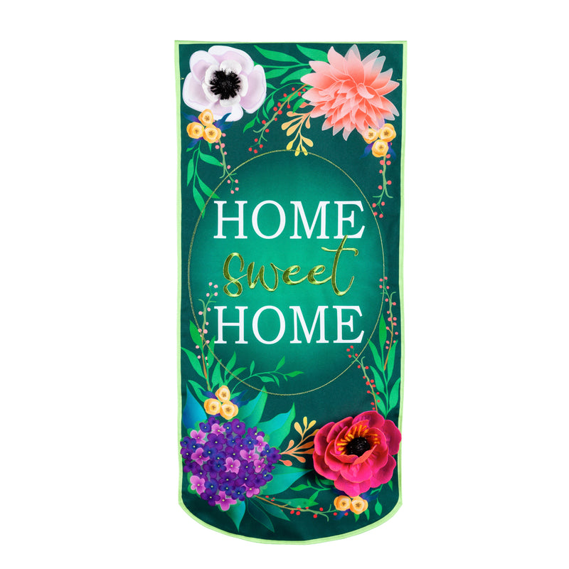 Floral Home Sweet Home Everlasting Impressions Textile Décor,14l9636xl