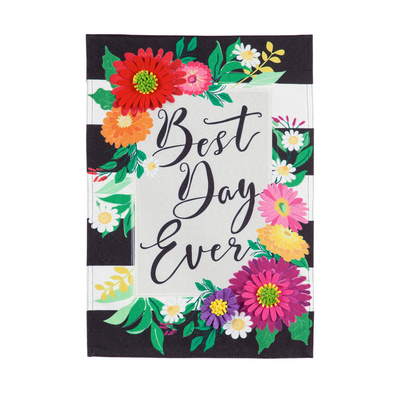 Best Day Ever Garden Linen Flag,14l9829