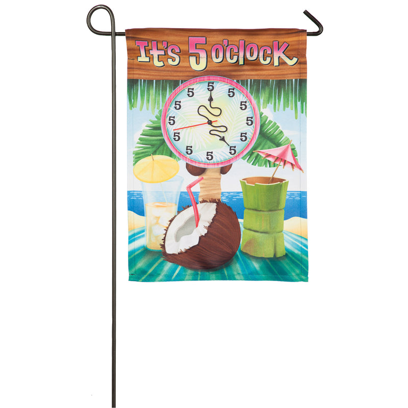 It's 5 O'Clock Garden Suede Flag,14s8519