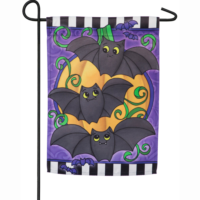 Bats Trio Garden Suede Flag,14s8604