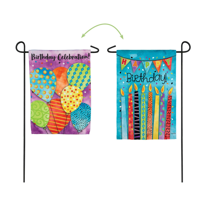 Birthday Celebration Garden Suede Flag,14s8977fb