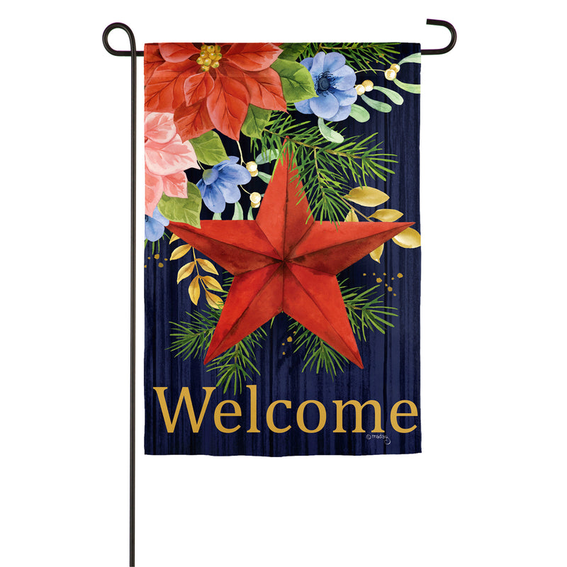 Christmas Country Star Garden Suede Flag,14s9211