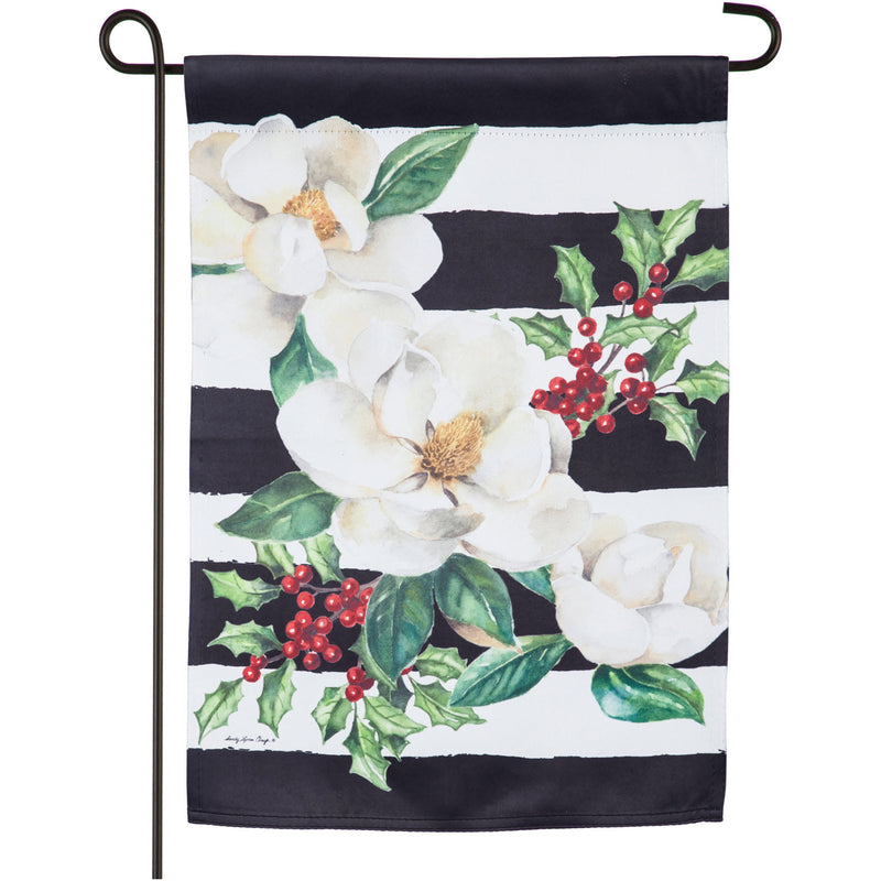 Holiday Magnolias Garden Suede Flag,14s9239