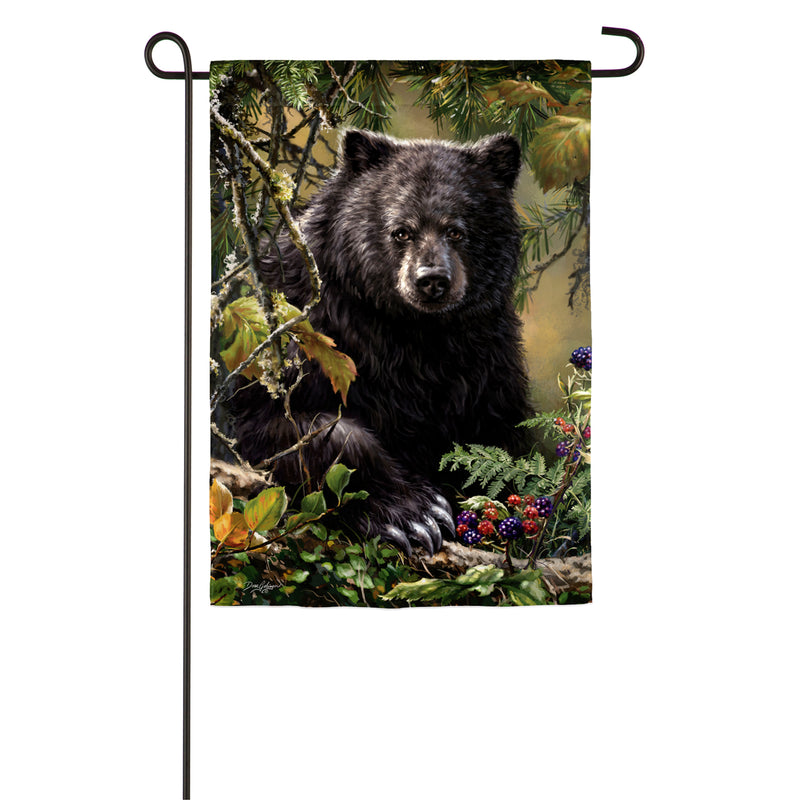 Black Bear Woods Garden Suede Flag,14s9353