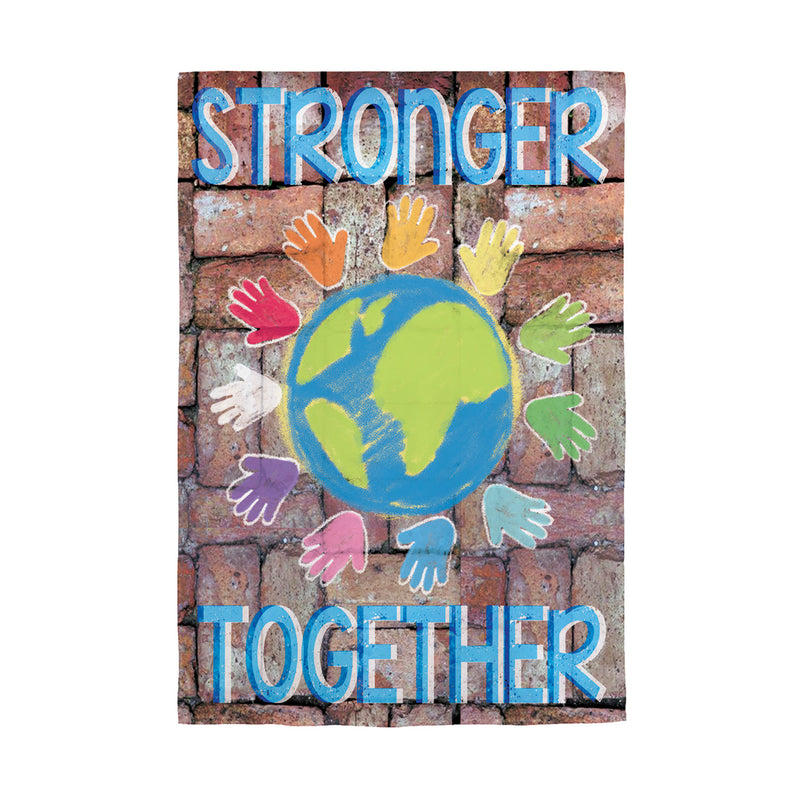 Chalked Stronger Together  Garden Suede Flag,14s9831