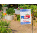 Patriotic Watermelon Truck Garden Strie Flag,14t9714