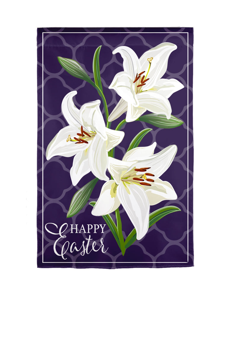 Easter Lily Applique House Flag,159636