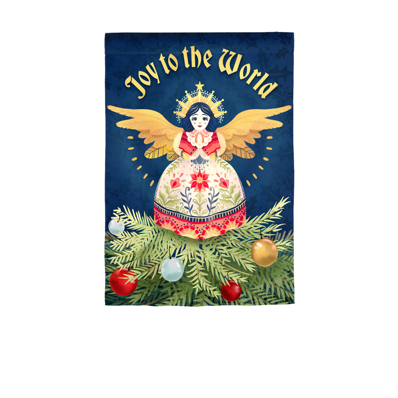 Joy to the World Applique House Flag,159939