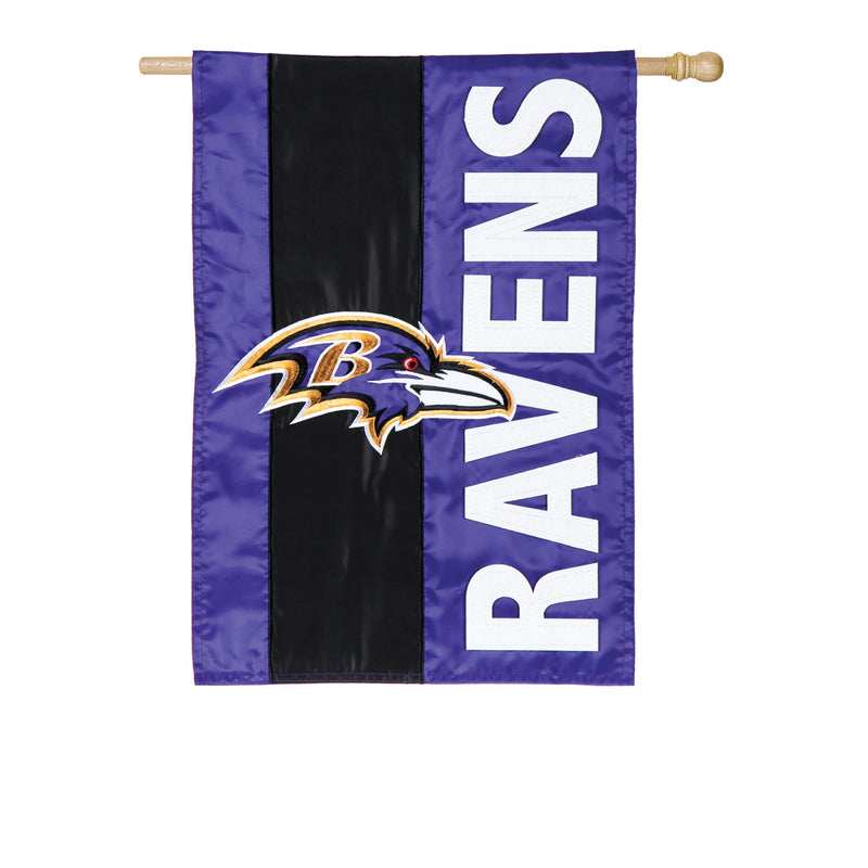 Baltimore Ravens, Embellish Reg Flag,15sf3802