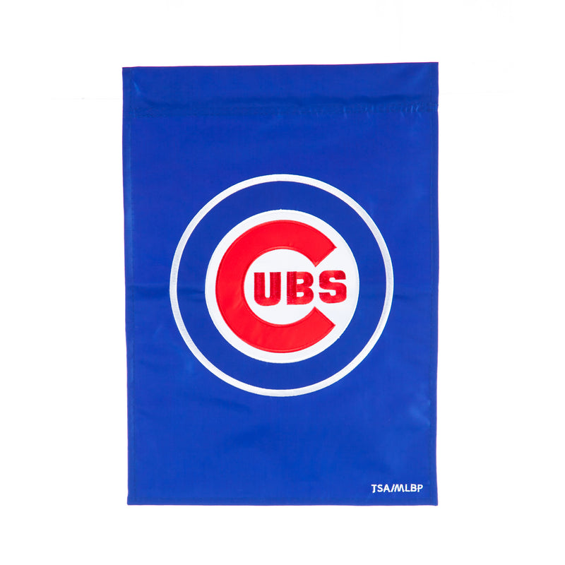 Evergreen Applique Flag, Gar, Chicago Cubs, 18'' x 12.5'' inches