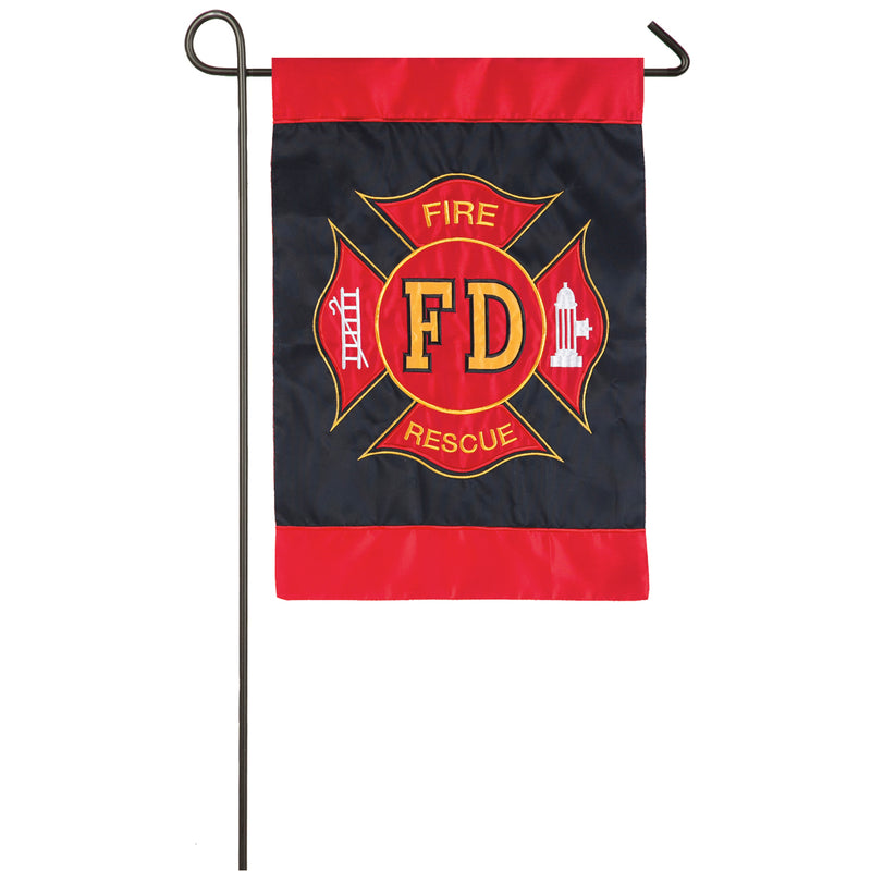 Fire Department Garden Applique Flag,168608