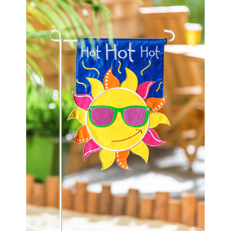 Hot Hot Hot Sun Garden Applique Flag,168927