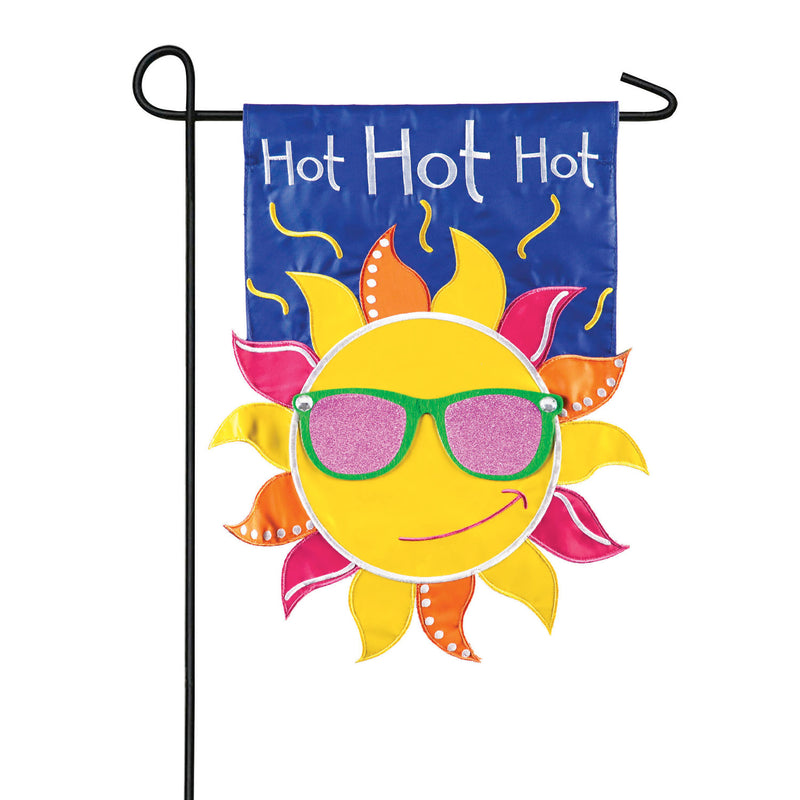 Hot Hot Hot Sun Garden Applique Flag,168927