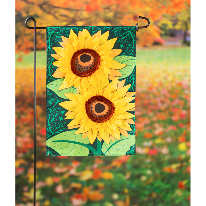 Sunflower Garden Garden Applique Flag,169077