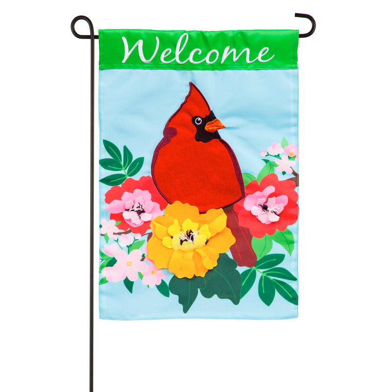 Spring Cardinal Garden Applique Flag,169115