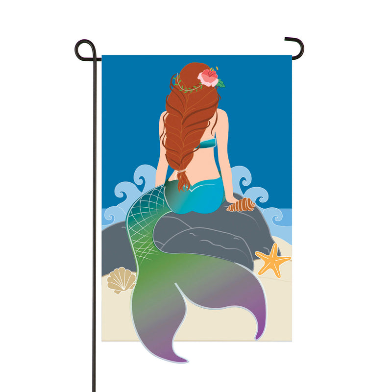 Mermaid Garden Applique Flag,169118bl