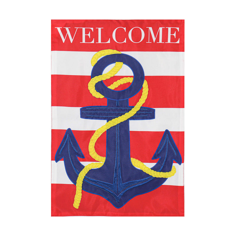 Anchor Stripe Garden Applique Flag,169237